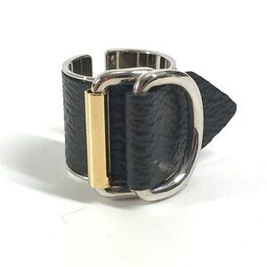 LOUIS VUITTON MP0669　 logo Accessories Belt Design Ring Leather / Metal Black